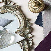 window treatments inspired by neoclassical glam